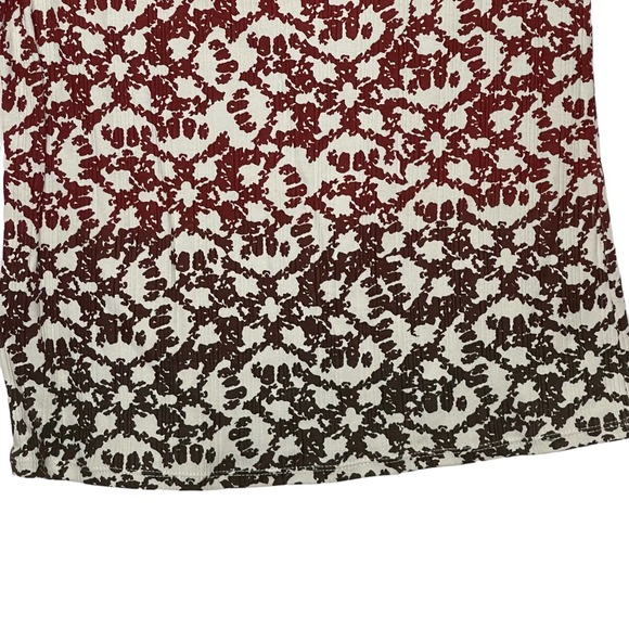 Villager Liz Claiborne Women Large Rib Square Neck Henley Short Sleeve Top NWT‎ - Picture 5 of 8